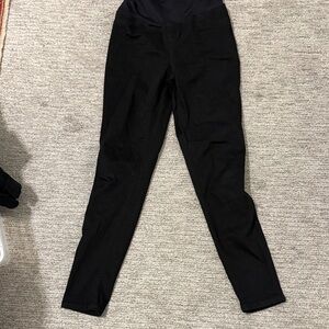 Full Panel Black Maternity Skinny Jeggings